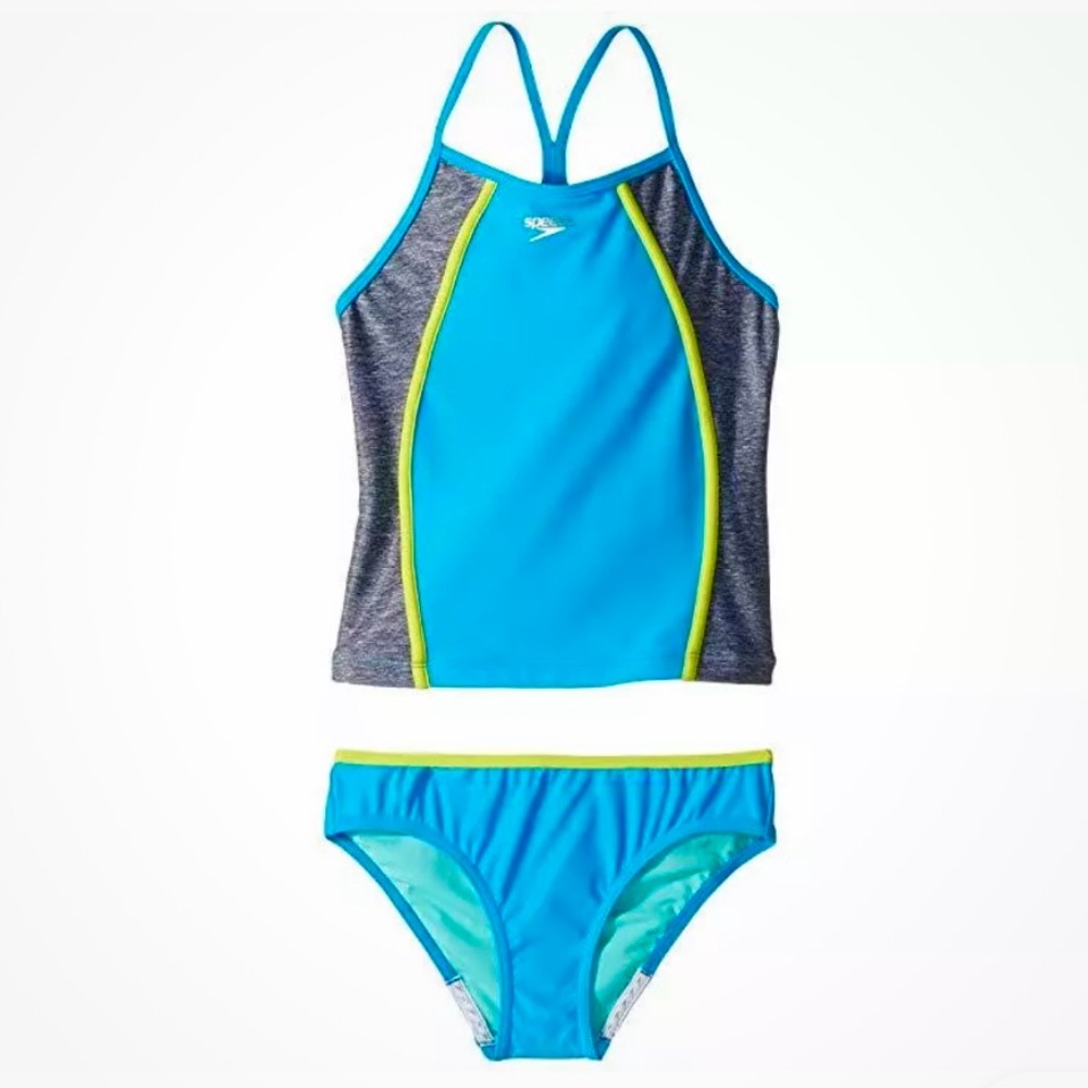 Speedo Heather Splice Tankini Set